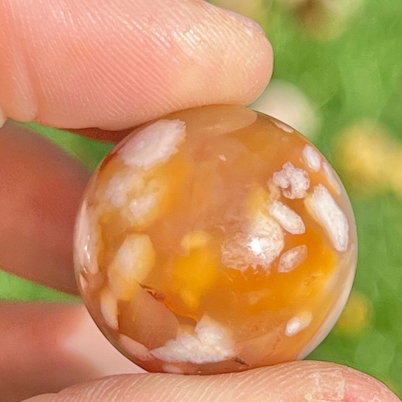 Flower Agate Sphere, 18g, Wandering Bunny LLC - Picture 4 of 10